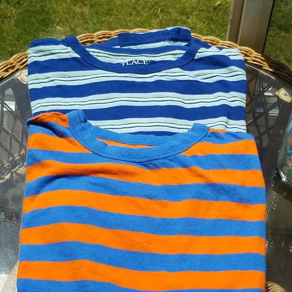 Childrens place striped tees large , set of 2 Shirts